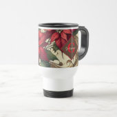 名前をカスタムするアールヌーボークリスマスポインセチア トラベルマグ (正面右)