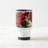 名前をカスタムするアールヌーボークリスマスポインセチア トラベルマグ (中央)