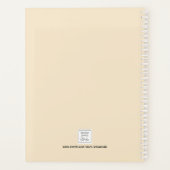 名前をカスタムするイエローひまわり プランナー手帳 (裏面)