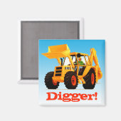 名前をカスタムするイエローディガー マグネット (正面/裏面)