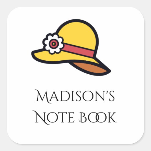 名前をカスタムするイエローハットテンプレートシール スクエアシール (正面)