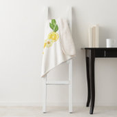 名前をカスタムするイエローレモンシトラスフローラベビー名 シェルパブランケット (インサイチュ)