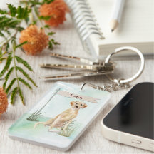 名前をカスタムするイエロー・ラブラドール・レトリーバーペットドッグ