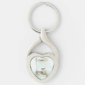 名前をカスタムするイタリアングレイハウンドペット キーホルダー (正面)