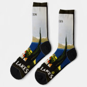 名前をカスタムするイタリアン湖 ソックス (左)