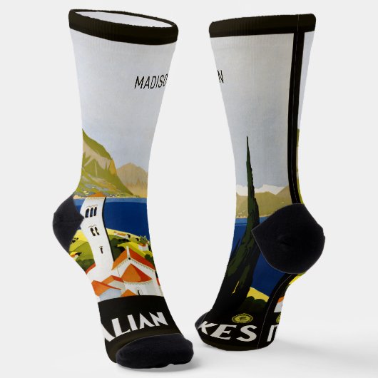 名前をカスタムするイタリアン湖 ソックス (傾斜あり)