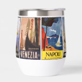 名前をカスタムするイタリアヴィンテージトラベルコラージュ (左面)