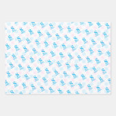 名前をカスタムするイニシャルクリスマスプレゼント ラッピングペーパーシート (正面3)