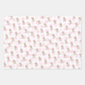 名前をカスタムするイニシャルクリスマスプレゼント ラッピングペーパーシート (正面)