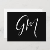 名前をカスタムするイニシャルパーソナライズされた2文字 ポストカード (正面/裏面)