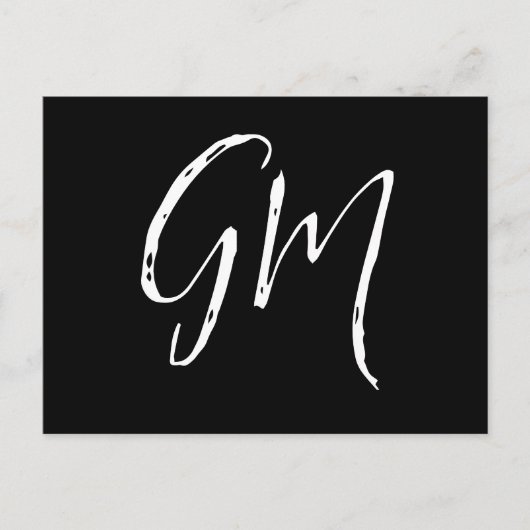 名前をカスタムするイニシャルパーソナライズされた2文字 ポストカード (正面)