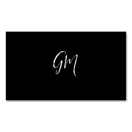 名前をカスタムするイニシャルパーソナライズされた2文字 マグネット名刺 (正面)