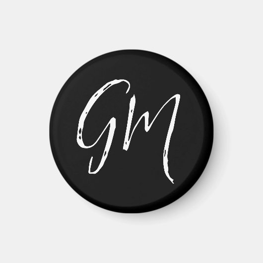 名前をカスタムするイニシャルパーソナライズされた2文字 マグネット (正面)