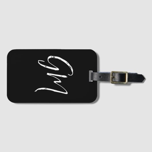 名前をカスタムするイニシャルパーソナライズされた2文字 ラゲッジタグ (正面横)