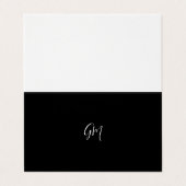 名前をカスタムするイニシャルパーソナライズされた2文字 名刺 (外部フラット)