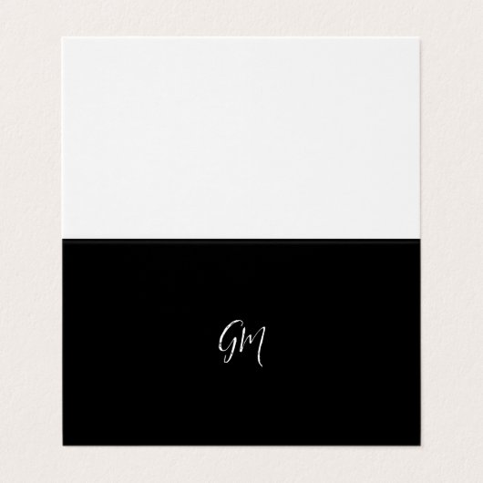 名前をカスタムするイニシャルパーソナライズされた2文字 名刺 (外部フラット)