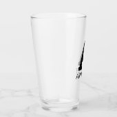 名前をカスタムするイニシャルモノグラム文字タンブラーガラス タンブラーグラス (右)