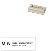 名前をカスタムするイニシャル差出人住所 ラバースタンプ (押印)