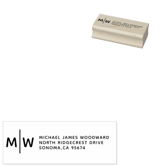 名前をカスタムするイニシャル差出人住所 ラバースタンプ (押印)