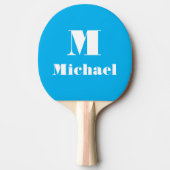 名前をカスタムするイニシャル無地の色 卓球ラケット (正面)
