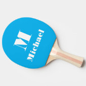 名前をカスタムするイニシャル無地の色 卓球ラケット (横)