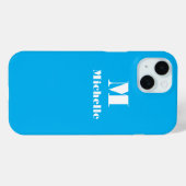 名前をカスタムするイニシャル無地の色 Case-Mate iPhoneケース (裏面 (横))
