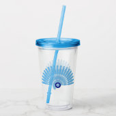 名前をカスタムするイブナルアイサマーバケーションブルー アクリルタンブラー (裏面)