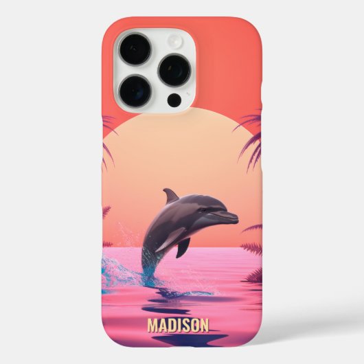 名前をカスタムするイルカ Case-Mate iPhoneケース (裏面)