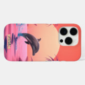 名前をカスタムするイルカ Case-Mate iPhoneケース (裏面 (横))