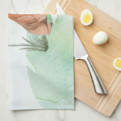 名前をカスタムするイングリッシュブルドッグペットドッグ キッチンタオル (四つ折り)