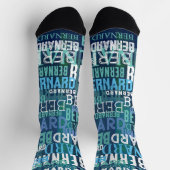 名前をカスタムするインシェードオブコースタルブルー ソックス (上部)