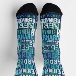 名前をカスタムするインシェードオブコースタルブルー ソックス