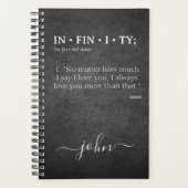 名前をカスタムするインフィニティラブユーより毎週の毎月 プランナー手帳 (正面)