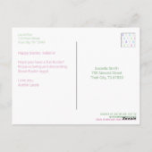 名前をカスタムするイースターエッグカラーリングカー子供へド ポストカード (裏面)