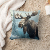 名前をカスタムするウィンタームース クッション (ブランケット)