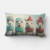 名前をカスタムするウィンターラマス ランバークッション (裏面)