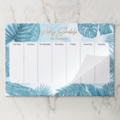 名前をカスタムするウィークリープランナー ペーパーパッド (折り畳み)