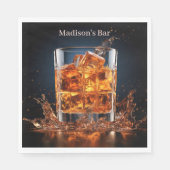 名前をカスタムするウイスキー スタンダードランチョンナプキン (正面)