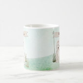 名前をカスタムするウェスティーペットドッグ コーヒーマグカップ (中央)