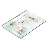 名前をカスタムするウェスティーペットドッグ ノートブック (左側)