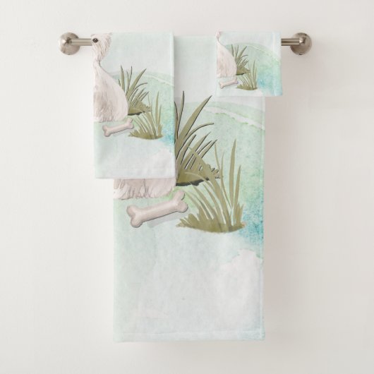 名前をカスタムするウェスティーペットドッグ バスタオルセット (インサイチュ)