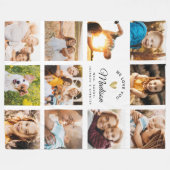 名前をカスタムするウェラブモダンユーファミリー フリースブランケット (正面(横))