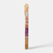 名前をカスタムするウォーターカラーコズミック銀河系&ムーン iPhone 15ケース (左側面)