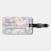 名前をカスタムするウォーターカラーパーロット ラゲッジタグ (裏面横)