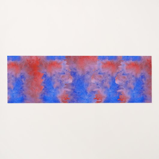 名前をカスタムするウォーターカラーマンダラエクササイズヨガマット ヨガマット (裏面(横))