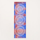 名前をカスタムするウォーターカラーマンダラエクササイズヨガマット ヨガマット (正面)