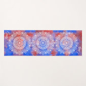 名前をカスタムするウォーターカラーマンダラエクササイズヨガマット ヨガマット (正面(横))