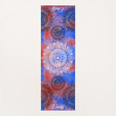 名前をカスタムするウォーターカラーマンダラエクササイズヨガマット ヨガマット (正面)