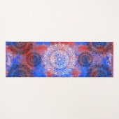 名前をカスタムするウォーターカラーマンダラエクササイズヨガマット ヨガマット (正面(横))