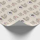 名前をカスタムするエイジフォトユニコーン誕生日 ラッピングペーパー (角)